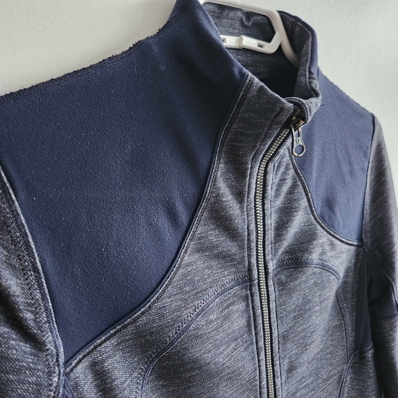 Lululemon Forme Jacket Zip-up Slub Denim Sz 6 - Picture 7 of 11